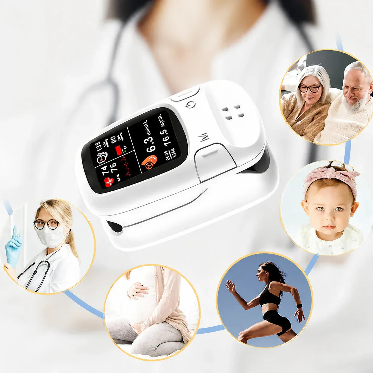 Professional 3-in-1 Glucose & Vital Signs Monitor
