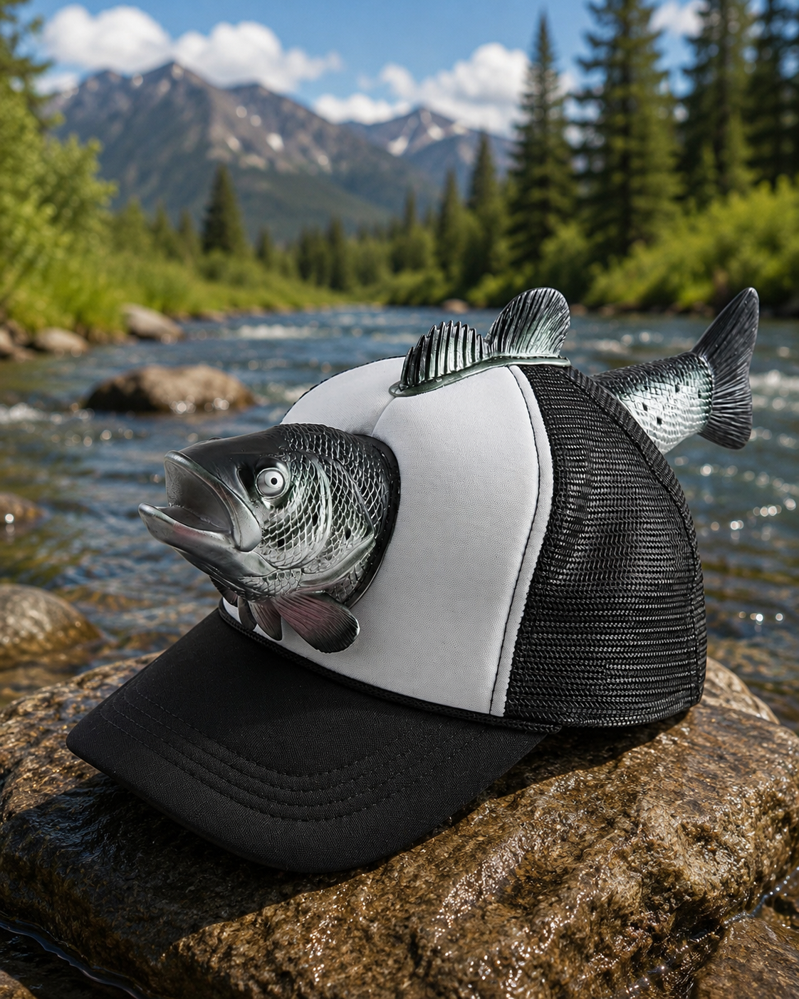 Coddies Bass Fish Hat - Hilarious Novelty Bass Fishing Hat, Perfect Gag Fishing Gift for Anglers, Dads & Fish Enthusiasts