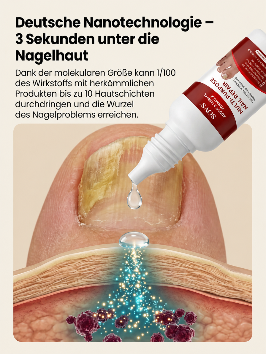 🦶Nail Repair Liquid for Toenail Fungal, Fast Effective Nail Renew Treatment, Restore Discolored Cracked Damaged Nails