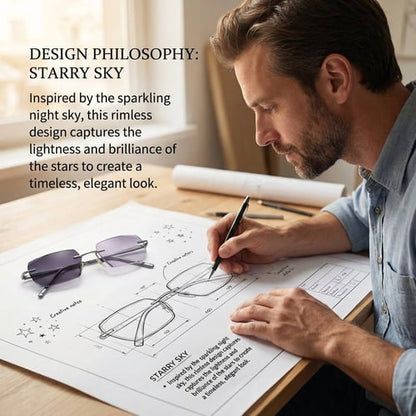 🏆【Co-Created by Designers】Gypsophila Smart Zoom and Color-Changing Reading Glasses, Auto Focus Distance Near Progressive Multi-focus HD Vision