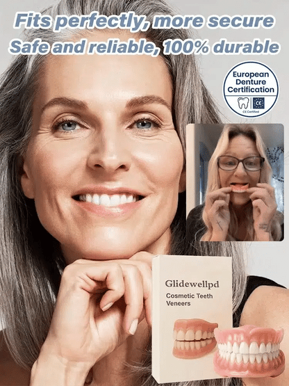 [Portable dental case included] Get your smile back with a denture.