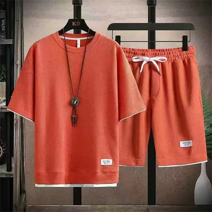 3 Pack Men's Short Sleeve T-Shirt Cotton Crewneck Patchwork Summer Casual Sportswear