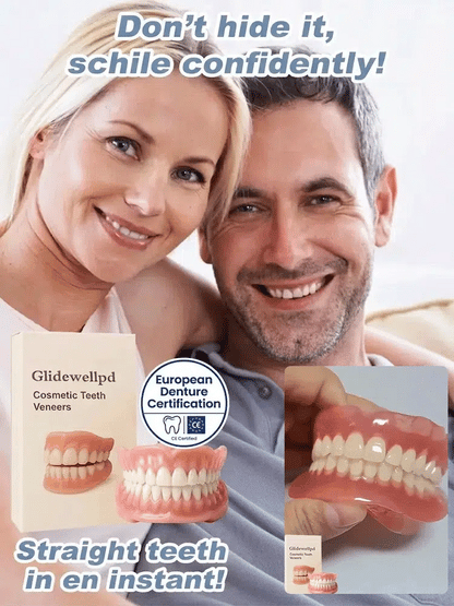 [Portable dental case included] Get your smile back with a denture.