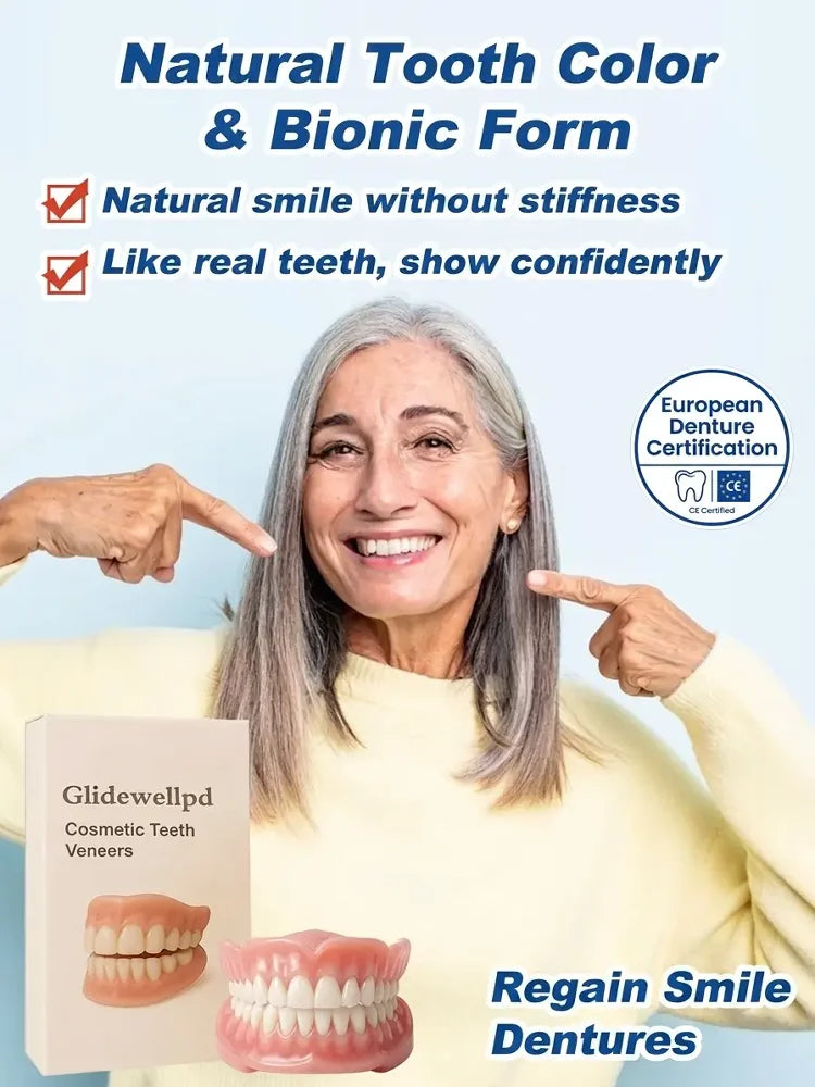 [Portable dental case included] Get your smile back with a denture.