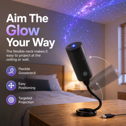 Plug-&-Play HD Star Projector – 11 Galaxy, Butterfly & Ocean Scenes