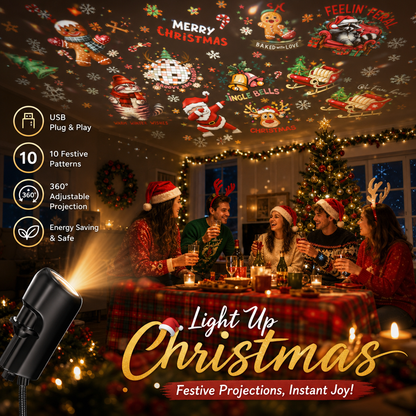 Plug-&-Play HD Star Projector – 11 Galaxy, Butterfly & Ocean Scenes